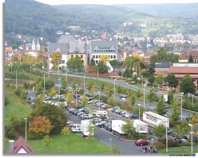 Blick von Wombach in Richtung Lohrer Altstadt