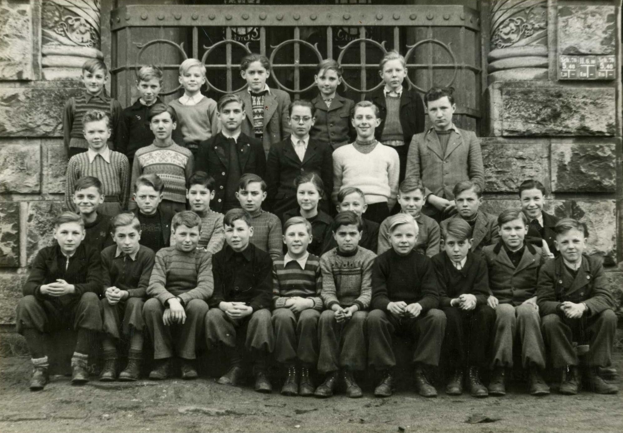 Klasse 2c der "Oberschule im Abbau" (damalige Bezeichnung des Lohrer Gymnasiums) 1947/48.